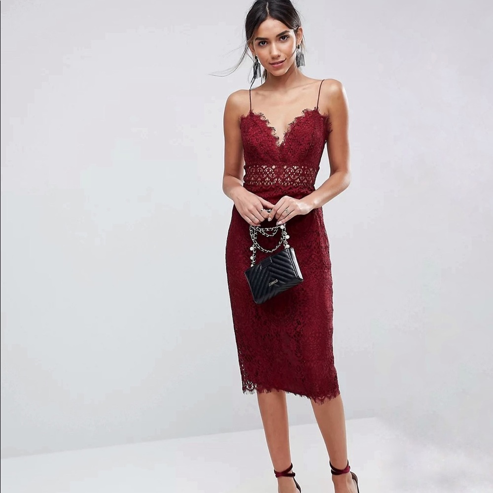 ASOS | Lace Cami Midi Pencil Dress | Size 8